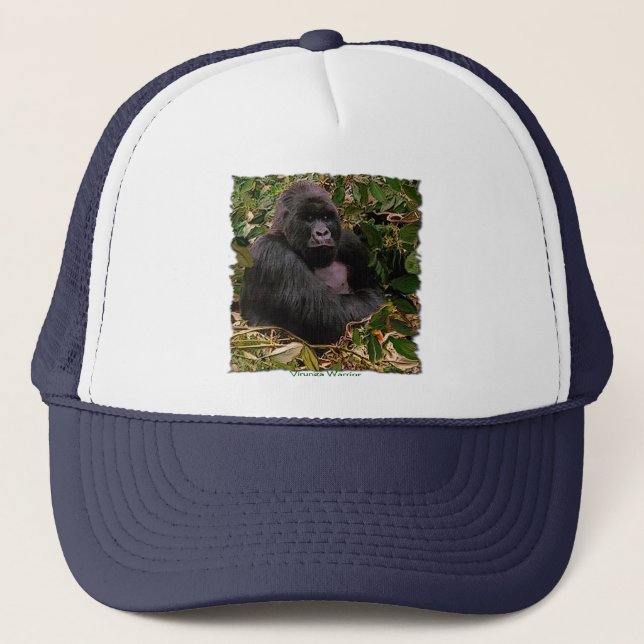 Boné Montanha Gorilla Wildlife Art Trucker Hat (Frente)