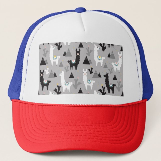 Boné Montanhas de lama cactus, padrão perfeito. (Frente)