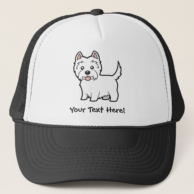 Boné Montanhas ocidentais Terrier branco dos desenhos (Frente)