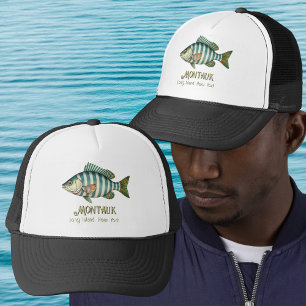 Boné Montauk Long Island Nova York náutica peixe