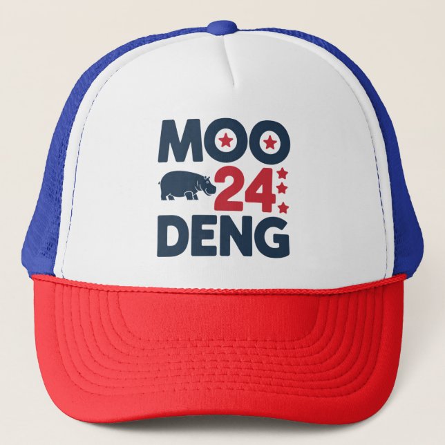 Boné Moo Deng 2024 Moo Deng Moo Deng Bebe Hipopótamo Fo (Frente)