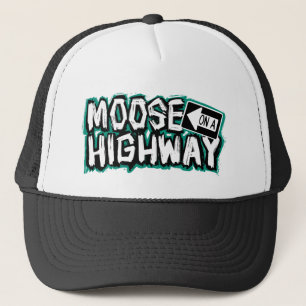 Boné Moose em um Chapéu de Caminhoneiro de Estrada