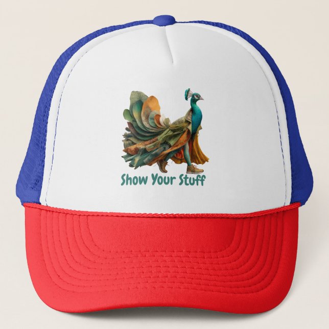 Boné Mostre suas coisas — Camisa de declaração motivaci (Frente)