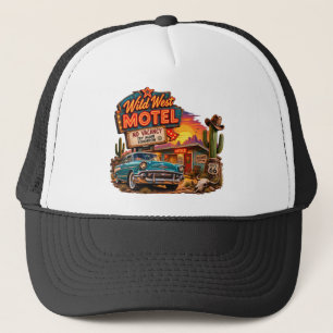 Boné Motéis Vintage Wild West Rota 66 Carro Clássico