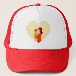 Boné Mother and Child Love Illustration – Warm Family