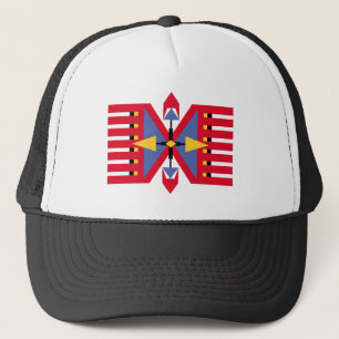 Boné motif têxtil tradicional indiana nativa