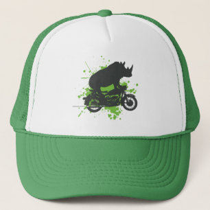 Boné Motociclista do rinoceronte