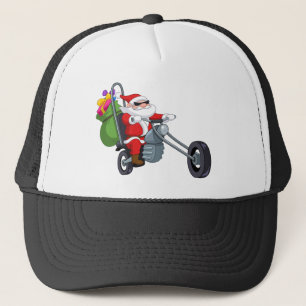 Boné motociclista santa claus