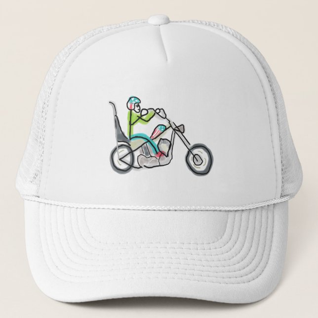 Boné Motoqueiro Chopper Stickman (Frente)