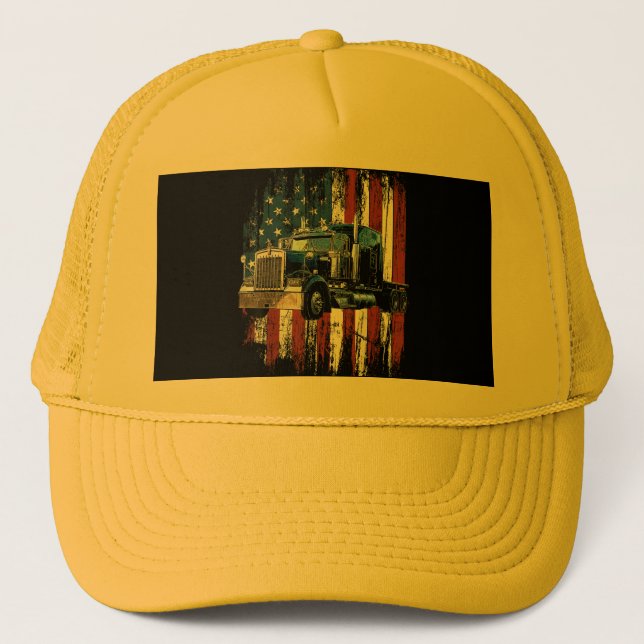 Boné Motorista De Caminhão De Sinalizador Americano Gi (Frente)