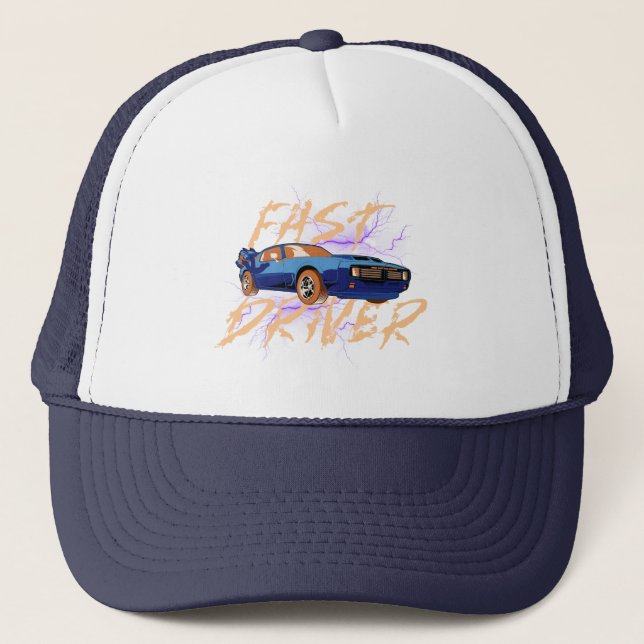 Boné MOTORISTA RÁPIDO - azul (Frente)