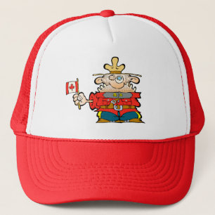 Boné Mountie canadense com uma bandeira de Canadá, eh.