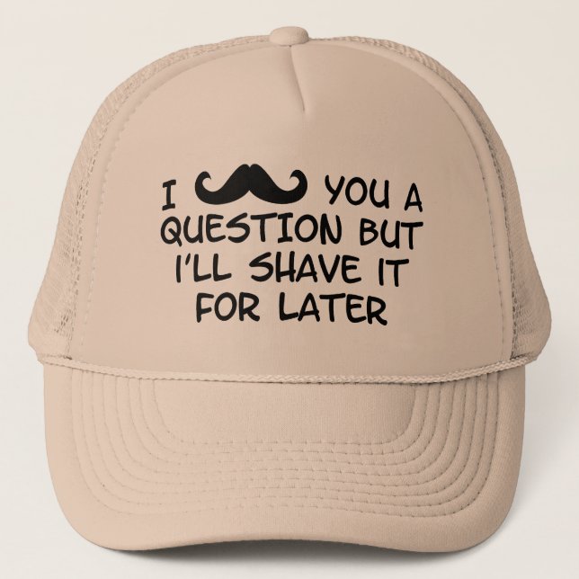 Boné Moustache você uma pergunta (Frente)