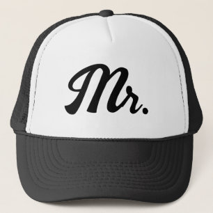 Boné Mr & Mrs matching Trucker Hats for newlywed couple