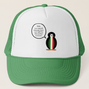 Boné Ms Pinguim Falante Italiana Personalizada