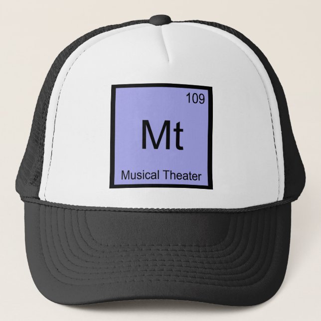 Boné Mt - Camiseta Símbolo do Elemento Químico de Teatr (Frente)