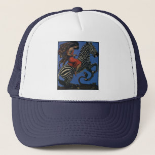 Boné Mulher Art Nouveau Zebra Vintage