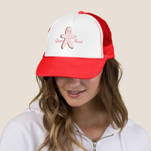 Boné Mulher de Pão de Gengibre Rosa de Natal