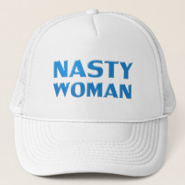Boné "Mulher desagradável" azul branco