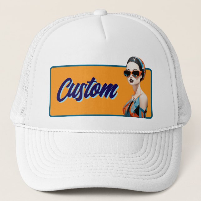 Boné Mulher moderna Chic, elegância geométrica (Frente)