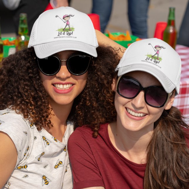 Boné Mulheres Golfistas "Deixe-o pular!" Diversão (Criador carregado)