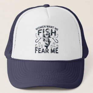 Boné Mulheres Me Querem Peixes Me Temem Piadas de Pesca