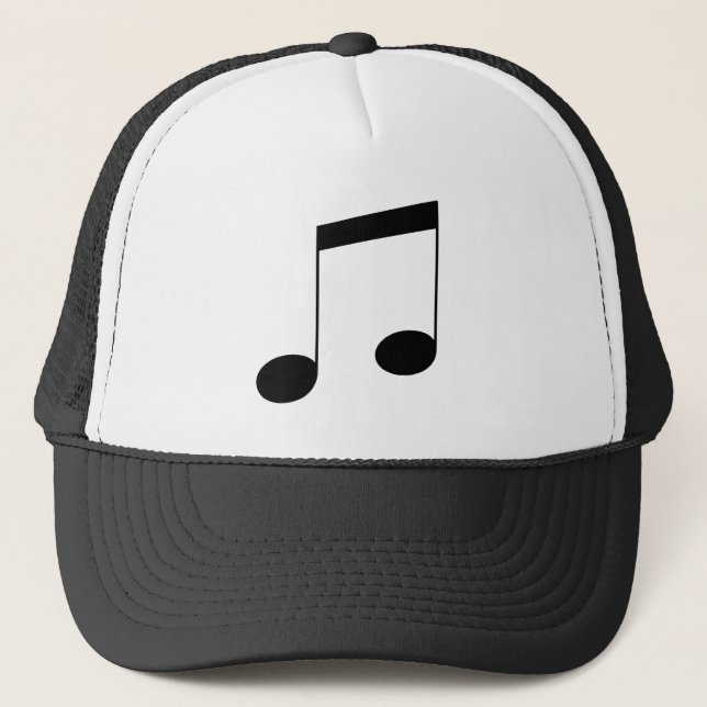 Boné Music One Black Beam Note, (Frente)