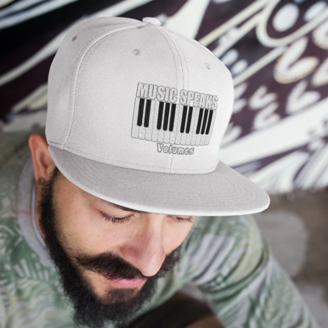 Boné Música Personalizada Vermelha fala citação inspira (Criador carregado)