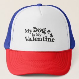 Boné My Dog is My Valentine - Funny Pet Lover Hearts &
