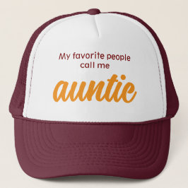 Boné My Favorite People Call me Auntie