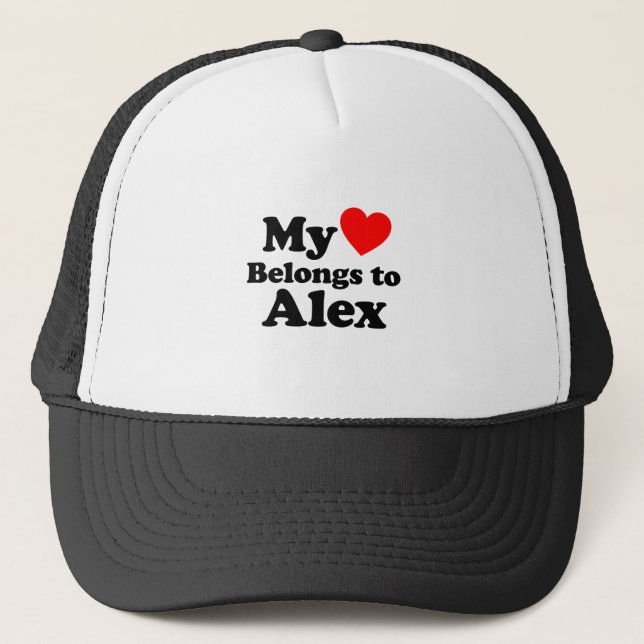 Boné My Heart Belongs to Alex (Frente)