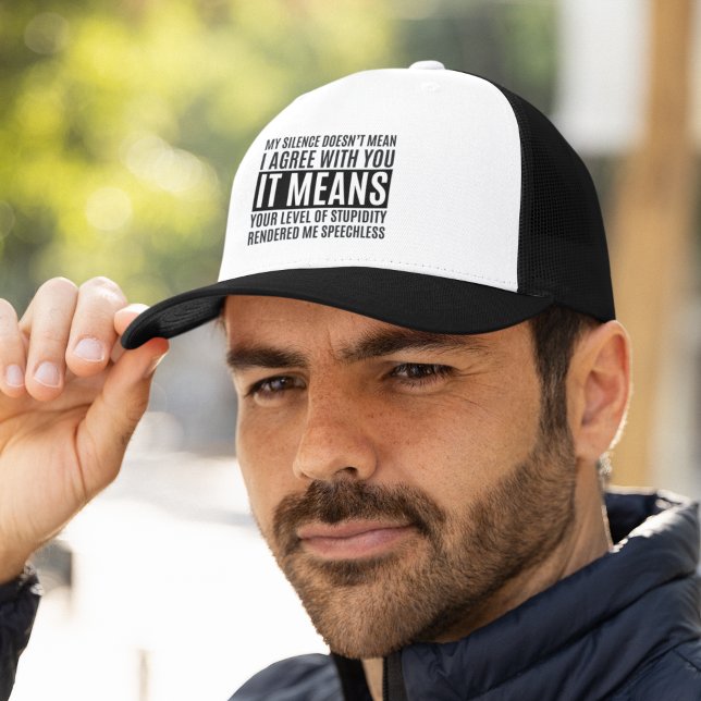 Boné My Silense Doesn't Mean I Agree with you, Funny (Criador carregado)