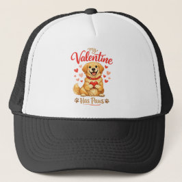 Boné My Valentine Has Paws Dog Lover Cap
