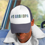 Boné Nº 1 do Vovô Trucker Hat | Legal dote do vovô | Re<br><div class="desc">Mostre ao vovô que ele é realmente um tipo com este ousado chapéu de caminhoneiro "#1 GRANDPA"! Apresentando a tipografia retrógrada em um esquema de cores de safra macia, este boné de mesh-back respirável faz o presente perfeito para o Dia do Pai, aniversários, ou apenas para dizer "nós te amamos"....</div>