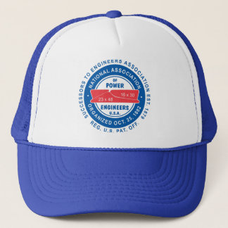 Boné N.A.P.E. Chapéu branco/azul do camionista