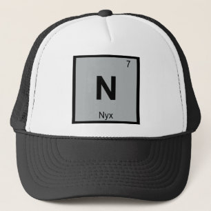 Boné N - Nyx Química Grega Símbolo da Tabela Periódica