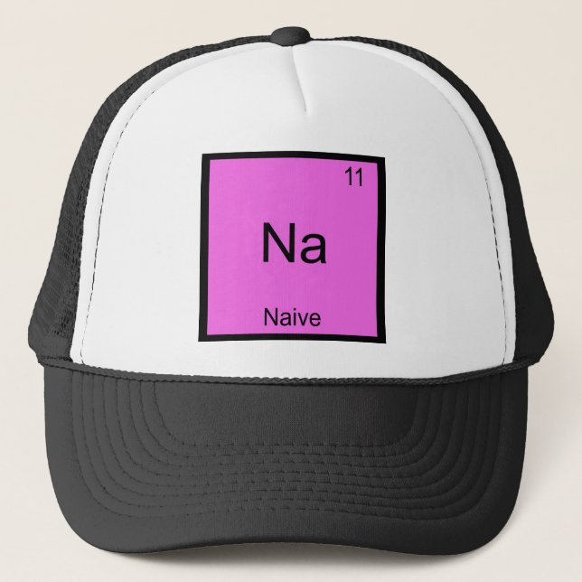Boné Na - Ingênua Camiseta engraçada com símbolo de ele (Frente)