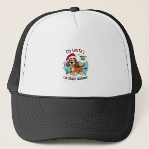 Boné Na Lista de Natal do Papai Noel de Mau Comportamen