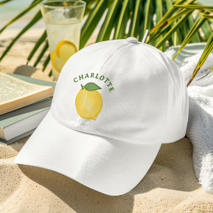 Boné Na moda Citrus Lemon Yellow Summer Monograma