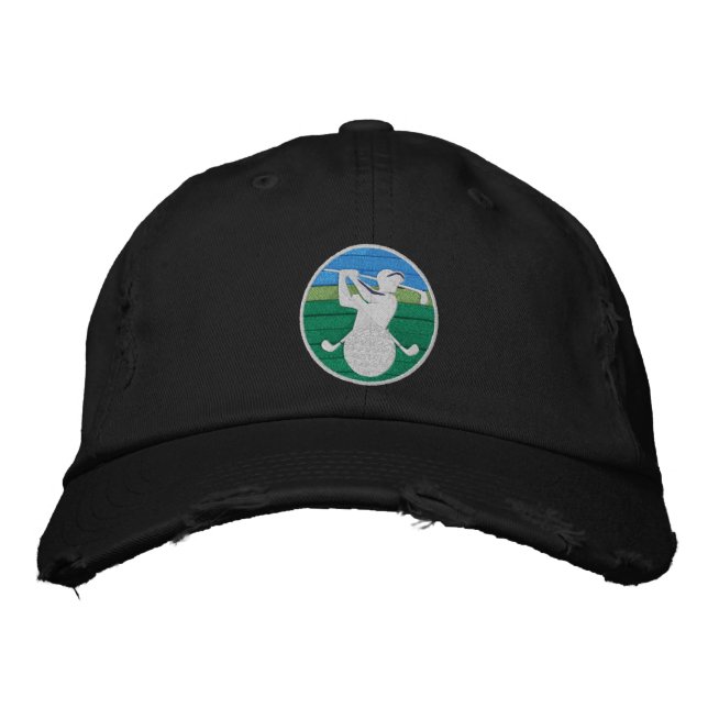 Boné Na moda Golfer - Design Elegante com Círculo Strik (Frente)