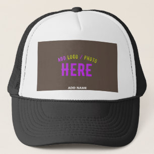BONÉ NA MODA MODERNO PERSONALIZADO BRANCO DE CAFÉ PRETO