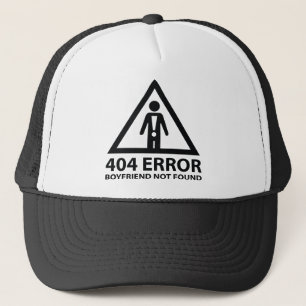 Boné namorado de erro 404 não encontrado