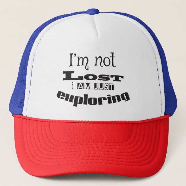 Boné Não estou perdido, estou apenas explorando! (Frente)