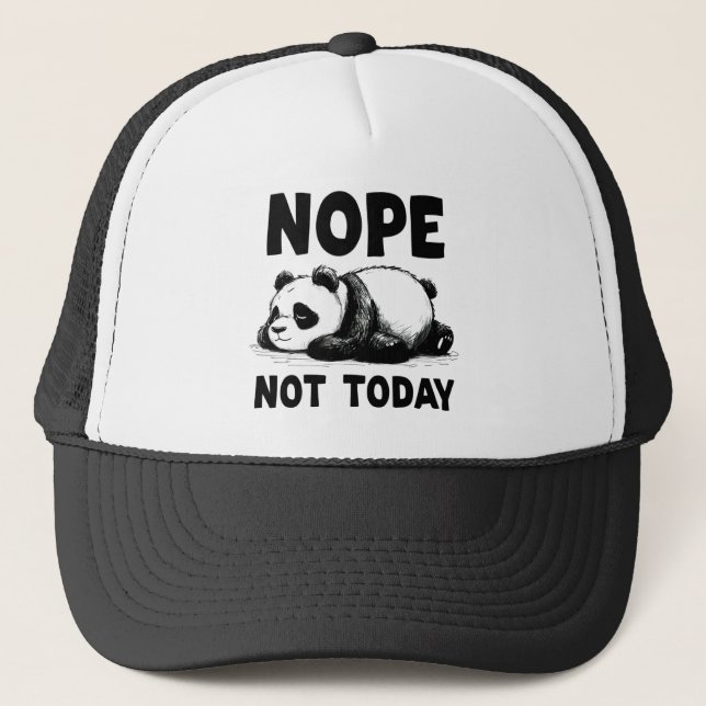 Boné Não Hoje Não, Panda Bear Trucker Hat (Frente)