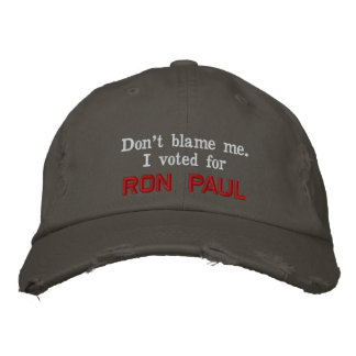Boné Não me culpe. Votei a favor do RON PAUL - Personal