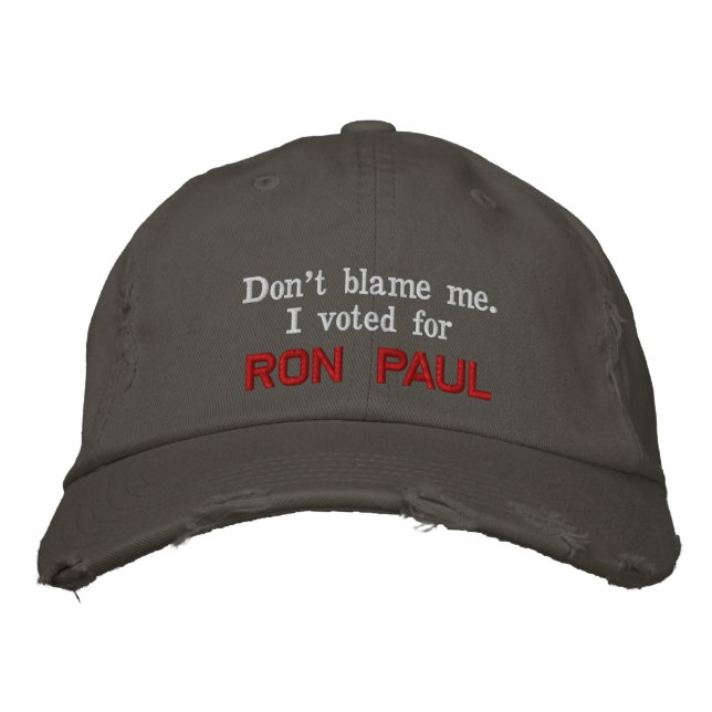 Boné Não me culpe. Votei a favor do RON PAUL - Personal (Frente)