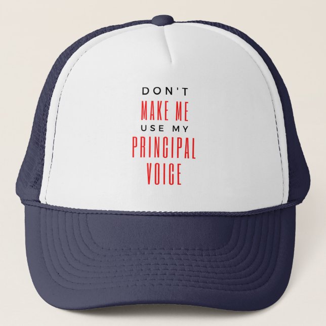 Boné Não me faça usar minha voz principal 2 (Frente)