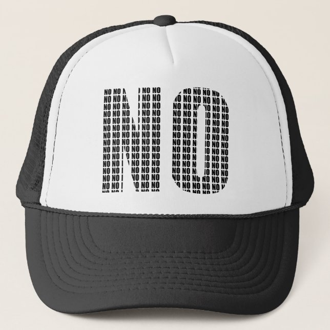 Boné Não Não Gorro de Beisebol Engraçado (Frente)