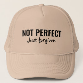 Boné Não Perfeito Apenas Perdoado, Verso Bíblia, Cristã