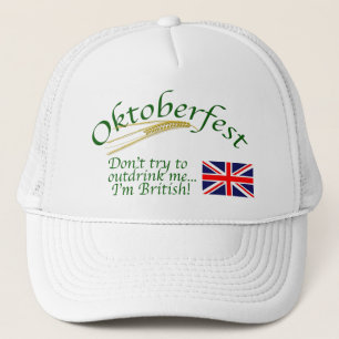 Boné Não tente me superar. Sou britânico/Oktoberfest